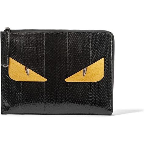 fendi bad bug clutch|fendi crocodile vintage clutch.